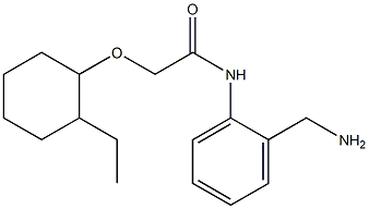 N-[2-(aminomethyl)phenyl]-2-[(2-ethylcyclohexyl)oxy]acetamide Struktur