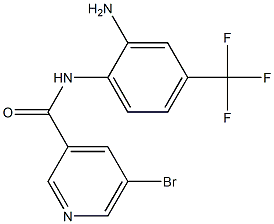 N-[2-amino-4-(trifluoromethyl)phenyl]-5-bromopyridine-3-carboxamide Structure
