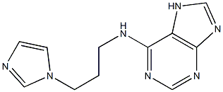 N-[3-(1H-imidazol-1-yl)propyl]-7H-purin-6-amine,,结构式