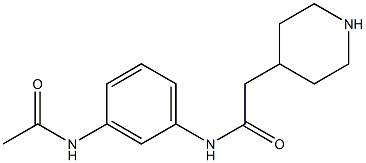 N-[3-(acetylamino)phenyl]-2-piperidin-4-ylacetamide Structure
