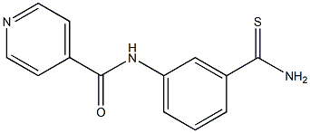 N-[3-(aminocarbonothioyl)phenyl]isonicotinamide Structure
