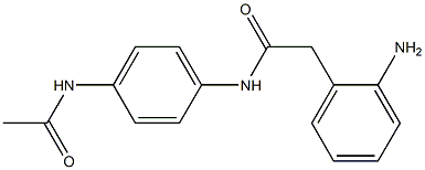 N-[4-(acetylamino)phenyl]-2-(2-aminophenyl)acetamide,,结构式