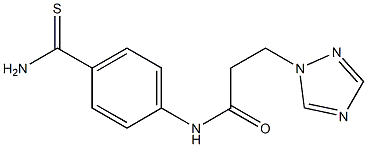 N-[4-(aminocarbonothioyl)phenyl]-3-(1H-1,2,4-triazol-1-yl)propanamide