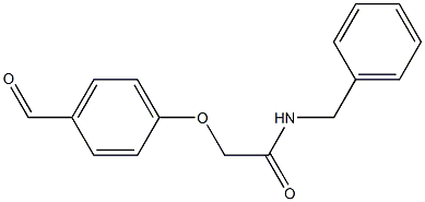 N-ベンジル-2-(4-ホルミルフェノキシ)アセトアミド 化学構造式