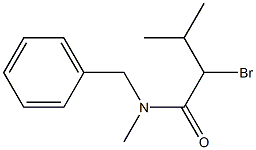 N-benzyl-2-bromo-N,3-dimethylbutanamide Structure