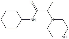 N-cyclohexyl-2-(piperazin-1-yl)propanamide Structure