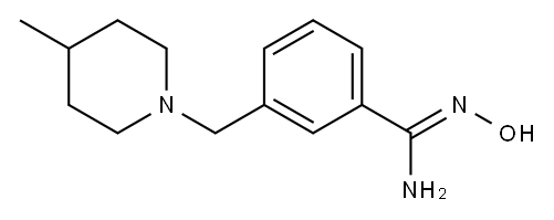 N'-hydroxy-3-[(4-methylpiperidin-1-yl)methyl]benzenecarboximidamide Structure