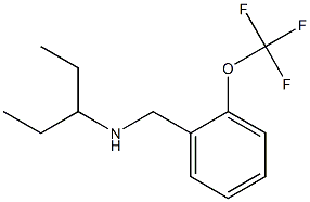 pentan-3-yl({[2-(trifluoromethoxy)phenyl]methyl})amine 化学構造式
