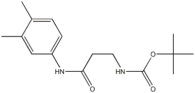 tert-butyl 3-[(3,4-dimethylphenyl)amino]-3-oxopropylcarbamate Structure