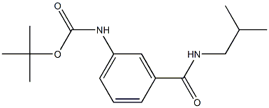 tert-butyl 3-[(isobutylamino)carbonyl]phenylcarbamate Structure