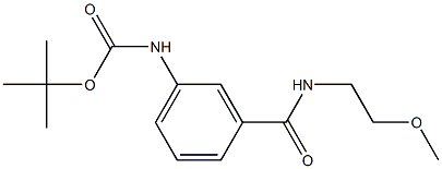 tert-butyl 3-{[(2-methoxyethyl)amino]carbonyl}phenylcarbamate 结构式