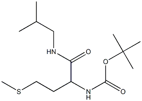 tert-butyl N-{1-[(2-methylpropyl)carbamoyl]-3-(methylsulfanyl)propyl}carbamate 化学構造式