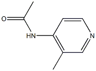 3-甲基-4-乙酰氨基吡啶, , 结构式
