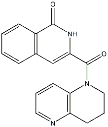 1(2H)-Isoquinolinone,  3-[(3,4-dihydro-1,5-naphthyridin-1(2H)-yl)carbonyl]- Structure