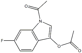 Acetic  acid  1-acetyl-6-fluoro-1H-indol-3-yl  ester 结构式
