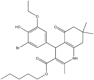 pentyl 4-(3-bromo-5-ethoxy-4-hydroxyphenyl)-2,7,7-trimethyl-5-oxo-1,4,5,6,7,8-hexahydro-3-quinolinecarboxylate