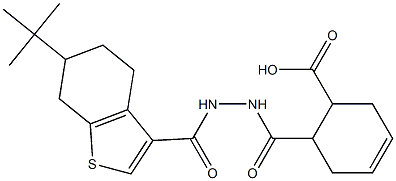 6-({2-[(6-tert-butyl-4,5,6,7-tetrahydro-1-benzothien-3-yl)carbonyl]hydrazino}carbonyl)-3-cyclohexene-1-carboxylic acid