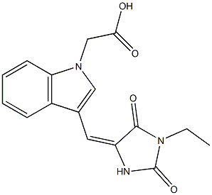  {3-[(1-ethyl-2,5-dioxo-4-imidazolidinylidene)methyl]-1H-indol-1-yl}acetic acid