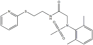 2-[2,6-dimethyl(methylsulfonyl)anilino]-N-[2-(2-pyridinylsulfanyl)ethyl]acetamide