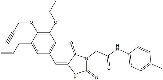  2-{4-[3-allyl-5-ethoxy-4-(2-propynyloxy)benzylidene]-2,5-dioxo-1-imidazolidinyl}-N-(4-methylphenyl)acetamide