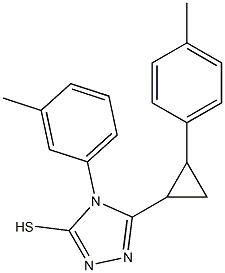  4-(3-methylphenyl)-5-[2-(4-methylphenyl)cyclopropyl]-4H-1,2,4-triazol-3-yl hydrosulfide