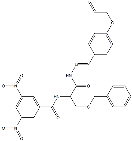 N-{2-{2-[4-(allyloxy)benzylidene]hydrazino}-1-[(benzylsulfanyl)methyl]-2-oxoethyl}-3,5-bisnitrobenzamide