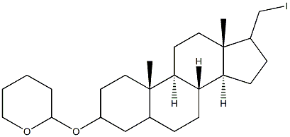 17-(iodomethyl)-3-(tetrahydro-2H-pyran-2-yloxy)androstane Struktur