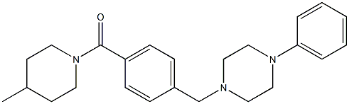 1-{4-[(4-methyl-1-piperidinyl)carbonyl]benzyl}-4-phenylpiperazine Structure