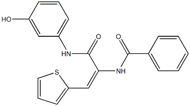  N-[1-[(3-hydroxyanilino)carbonyl]-2-(2-thienyl)vinyl]benzamide