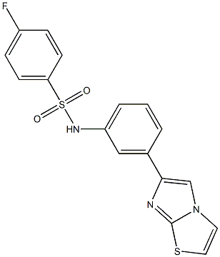 4-fluoro-N-(3-imidazo[2,1-b][1,3]thiazol-6-ylphenyl)benzenesulfonamide