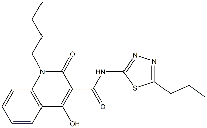  1-butyl-4-hydroxy-2-oxo-N-(5-propyl-1,3,4-thiadiazol-2-yl)-1,2-dihydroquinoline-3-carboxamide