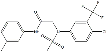  2-[4-chloro(methylsulfonyl)-3-(trifluoromethyl)anilino]-N-(3-methylphenyl)acetamide