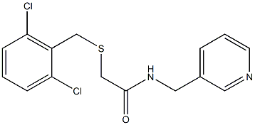 2-[(2,6-dichlorobenzyl)sulfanyl]-N-(3-pyridinylmethyl)acetamide Struktur