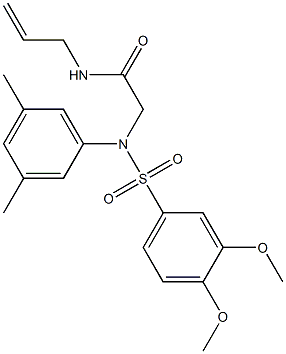 N-allyl-2-{[(3,4-dimethoxyphenyl)sulfonyl]-3,5-dimethylanilino}acetamide Structure