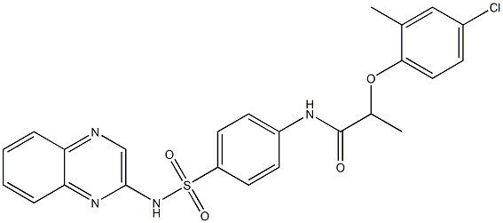 2-(4-chloro-2-methylphenoxy)-N-{4-[(2-quinoxalinylamino)sulfonyl]phenyl}propanamide