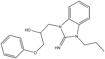 1-(2-imino-3-propyl-2,3-dihydro-1H-benzimidazol-1-yl)-3-phenoxy-2-propanol Structure