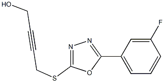 4-{[5-(3-fluorophenyl)-1,3,4-oxadiazol-2-yl]sulfanyl}-2-butyn-1-ol