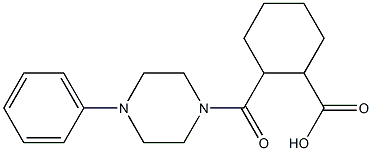 2-[(4-phenyl-1-piperazinyl)carbonyl]cyclohexanecarboxylic acid Struktur