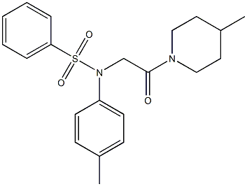 N-(4-methylphenyl)-N-[2-(4-methylpiperidin-1-yl)-2-oxoethyl]benzenesulfonamide