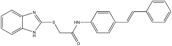 2-(1H-benzimidazol-2-ylsulfanyl)-N-[4-(2-phenylvinyl)phenyl]acetamide Structure