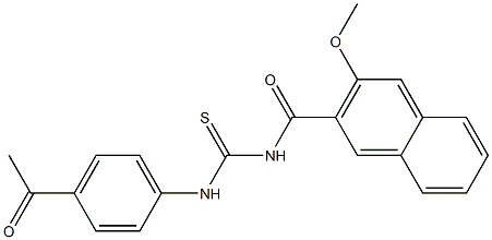 N-(4-acetylphenyl)-N'-(3-methoxy-2-naphthoyl)thiourea Struktur