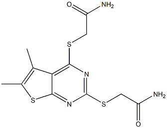  2-({2-[(2-amino-2-oxoethyl)sulfanyl]-5,6-dimethylthieno[2,3-d]pyrimidin-4-yl}sulfanyl)acetamide