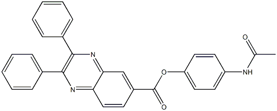 4-(acetylamino)phenyl 2,3-diphenyl-6-quinoxalinecarboxylate Structure