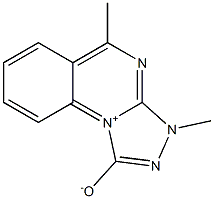 3,5-dimethyl-3H-[1,2,4]triazolo[4,3-a]quinazolin-10-ium-1-olate Struktur