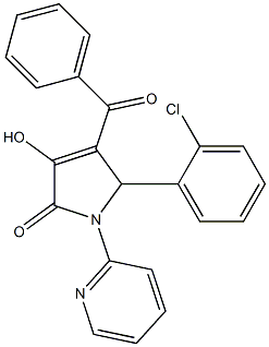 4-benzoyl-5-(2-chlorophenyl)-3-hydroxy-1-(2-pyridinyl)-1,5-dihydro-2H-pyrrol-2-one|