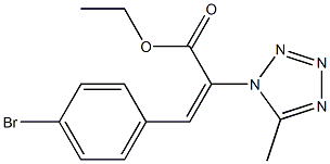  ethyl 3-(4-bromophenyl)-2-(5-methyl-1H-tetraazol-1-yl)acrylate