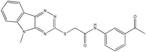 N-(3-acetylphenyl)-2-[(5-methyl-5H-[1,2,4]triazino[5,6-b]indol-3-yl)sulfanyl]acetamide
