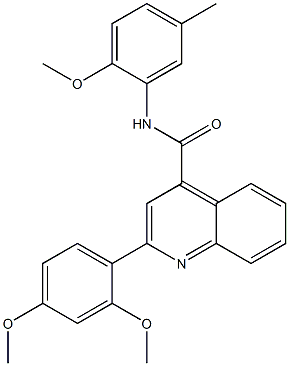 2-(2,4-dimethoxyphenyl)-N-(2-methoxy-5-methylphenyl)-4-quinolinecarboxamide
