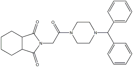 2-[2-(4-benzhydrylpiperazin-1-yl)-2-oxoethyl]hexahydro-1H-isoindole-1,3(2H)-dione Structure