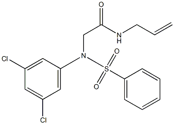 N-allyl-2-[3,5-dichloro(phenylsulfonyl)anilino]acetamide Struktur
